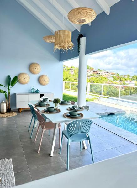 Villa Téloam- Charmante villa avec piscine et vue mer, Foglalás  Schoelcher szállodák medencével, Uszoda
